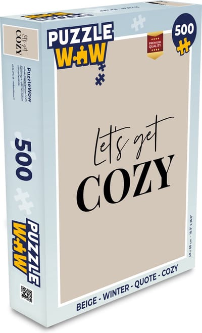 Puzzel Beige - Winter - Quote - Cozy - Legpuzzel - Puzzel 500 stukjes
