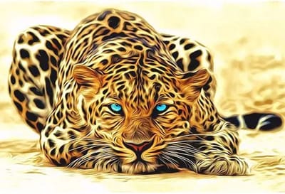 SIEPS Diamond Painting Volwassenen - Diamond Painting Kinderen - Kleurrijke Luipaard - Inclusief Diamond Painting Pen , Bakje & Wax - 30 x 40 CM - Diamond Painting Pakket Volledig