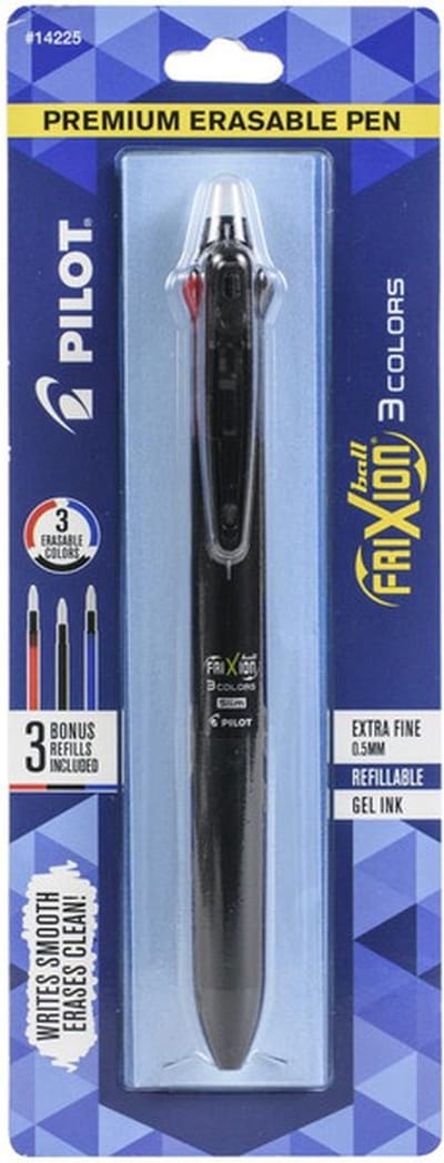 Pilot Frixion - 3 kleuren uitgumbare balpen - FRX14225