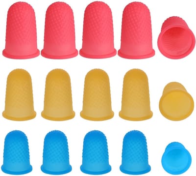 Dailygoods- Vingertopbeschermers 15 Stuks - Silicone Beschermcovers - Herbruikbare Pads - Antislip - Comfortabel - Voor Knutselen/Sewing - Vingertoppen