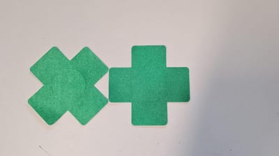 Jumada's - Tepelcovers Kruis - Groen - Rollenspel - Porno film - Sexy speelgoed voor in bed