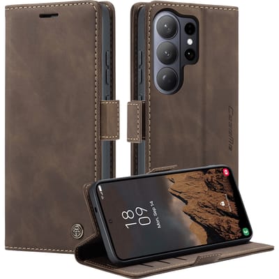Caseme Samsung Galaxy S26 Ultra Business Bookcase Hoesje Donkerbruin