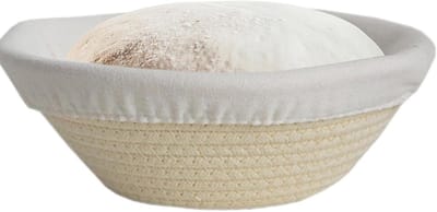 Broodwerende mandenset - Zuurdesemkom - Ambachtelijk bakken - Splintervrije zuurdesemkom - 20.8B x 6.8H cm - Natuurlijk