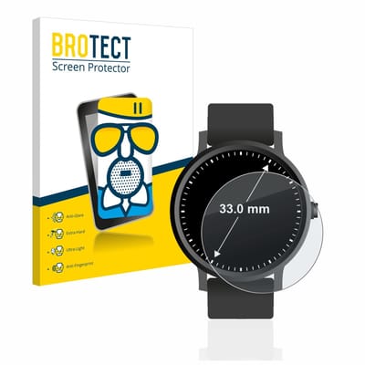 BROTECT - Screenprotector voor Horloges (Rond, ø: 33 mm) - Folie Beschermfolie Beschermglas matte