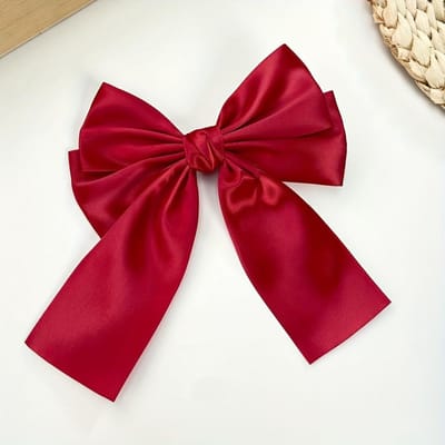 Lint Strik Haarklemmen Satijnen Strik Haaraccessoires, Grote Strikken voor Vrouwen, Haarklemmen in Roze, Rood, Blauw En Groen.