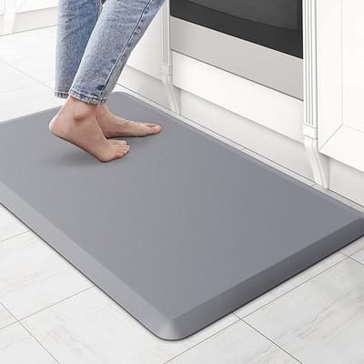 Keukenvloermat Anti-vermoeidheid Verdikt Lang PVC Leer Entree Tapijt Vloermat 44*71*1.2CM gray