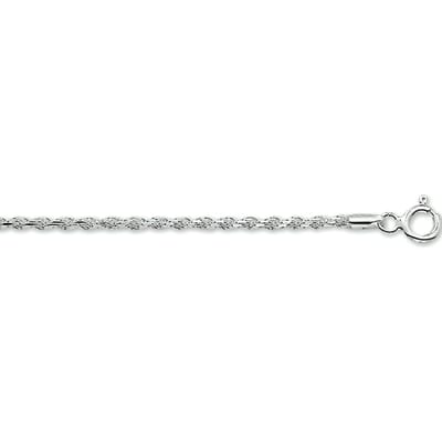 Zilver Gerhodineerde Armband koord gediamanteerd 1 1329720