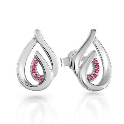 Orphelia 'Dazzle' Vrouwen 925 Sterling Zilveren Set: Ketting-Hanger + Oorbellen - Zilver SET-7518/R