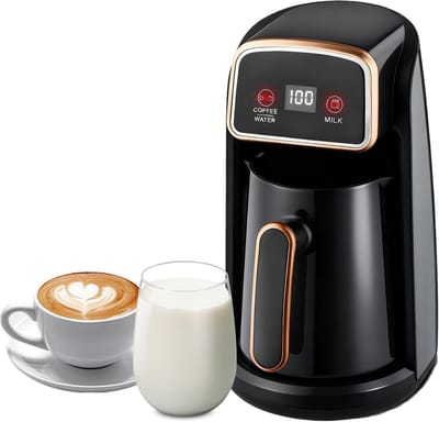 Automatische Koffiezetter - Koffiepot - Authentieke Koffie - Dubbel Verwarmingssysteem - 300 ml - Zwart