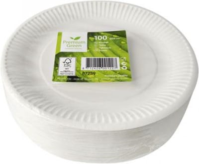 50 x kartonnen borden Nature Kraft karton WIT 15cm/Wegwerp servies - Feest/verjaardag/BBQ/Picknick borden Milieuvriendelijk /Wegwerp bordjes karton