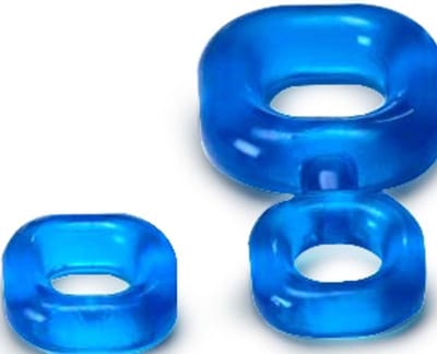 Sport Fucker - Boner Kit - Cockring En Ballstretcher - IJsblauw