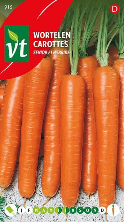 Wortelen 'Senior F1 Hybride' - Uniforme Wortels met Hoge Opbrengst