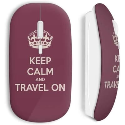 Souris sans fil - Keep Calm - Violet - Clé USB wifi incluse - Compatible Mac et PC - Technologie sans fil