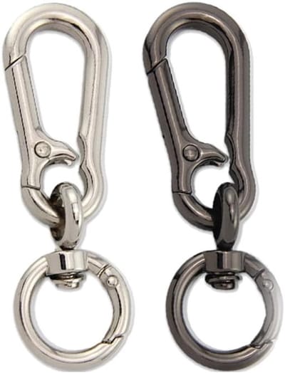 10 Stuks Carabiner Sleutelhangers van Metaal, Sleutels met Clip, Ideaal voor Kamperen, Vissen en Outdoor Activiteiten