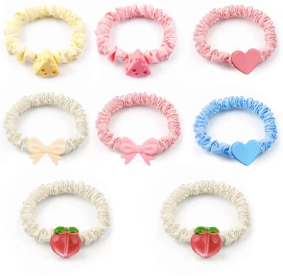 Scrunchies satijn voor dames, haarelastiek zacht elastisch zijde groot voor dames vrouwen meisjes