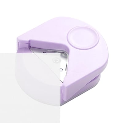 Hoekronder - Papierpons - Kaarten Maken - Ingebouwde Afvalbak - 4mm Radius - Paars