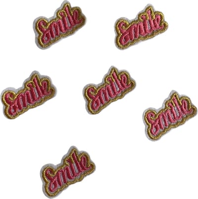 Smile quote strijk embleem - patch - patches - stof & strijk applicatie [carnava] Irpn on