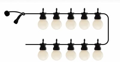 Sirius Lucas Frosted Verlengset – Lichtsnoer Uitbreiding 10 lampjes – Tuinverlichting Buiten
