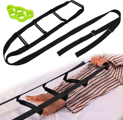 Dailygoods- Bedladder Verstelbaar 232 cm - Oprichthulp - Touwladder - Vingertrainer - Hoogwaardig Nylon - Lichtgewicht en Duurzaam