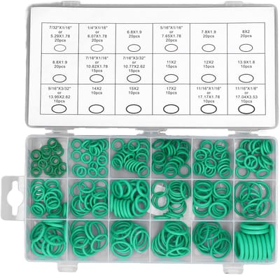 Dailygoods- O-ringen Set 270 Stuks - Nitril Rubber - Olie-/UV-/Hittebestendig - Dichtringen - 18 Maten - Opbergdoos
