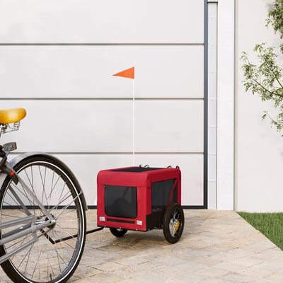 Fietskar voor honden - Hondenkar Fietser - Comfortabel Vervoer - Waterafstotende Hoes - Niet gespecificeerd - Rood en zwart