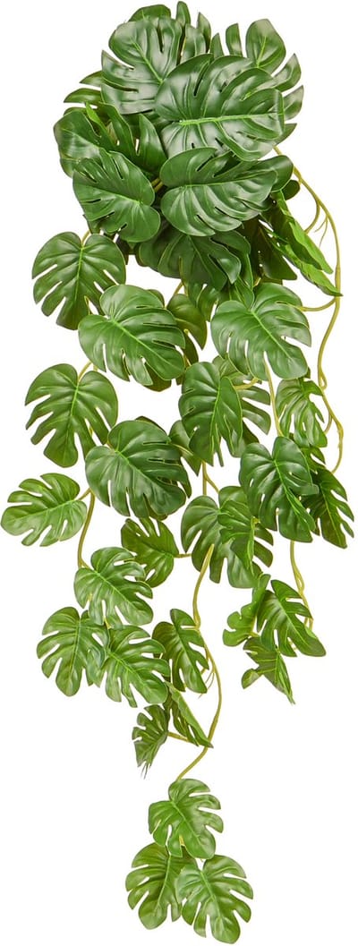 UNUS® Kunsthangplant Monstera Hangplant Groen Kunstplanten 70 cm set van 2 voor Binnen en Buiten Nepplanten Kunst plant
