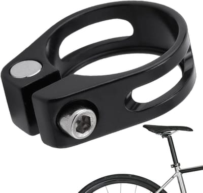 Fietszadelklem - Zadelpenklem - Fietszadel Verstellen - Lichtgewicht Aluminium - 28.6 31.8 34.9mm - Zwart