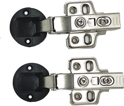 2 Stuks 35mm Europese Stijl Volledige Overlay Stille Hydraulische Soft-Close Scharnier voor Glazen Deuren of Keukenkasten met Schroeven - Perfect voor Keuken- en Meubelrenovatie