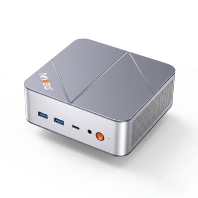 Ninkear M8 Mini PC - AMD Ryzen 7 8745HS - Mini Desktop Computer met Dual 2.5G LAN - Compact en Krachtig - Windows & Ubuntu - Grijs