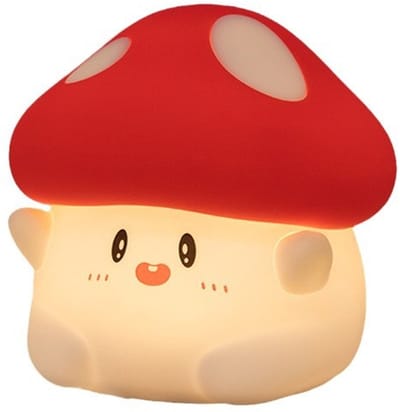 longziming -Paddenstoelen Nachtlamp - Sfeerverlichting - Slaapkamer Lamp - Bpa-Vrij Siliconen - Warm Wit - Tikbediening Met 2 Helderheidsniveaus - voor op het bed voor de slaapkamer, kinderkamer, decoratie met paddenstoel als cadeau