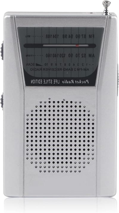 Draagbare Radio - Zaktransistor - Nieuws Luisteren - Ingebouwde Luidspreker - Compact Formaat - Zwart
