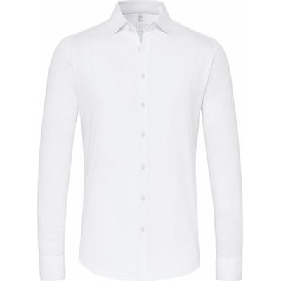 Desoto Overhemd Kent Piqué Optics Jersey Wit / male