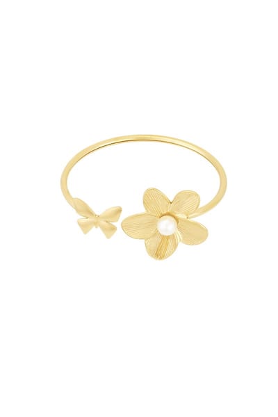 Armband butterflower - Goud - Verkleurt niet - Roestvrij staal - Goudlief.nl