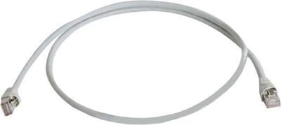 Telegärtner 100007964 RJ45 Netwerkkabel, patchkabel CAT 6A S/FTP 0.50 m Grijs UL gecertificeerd, Vlambestendig, Snagles