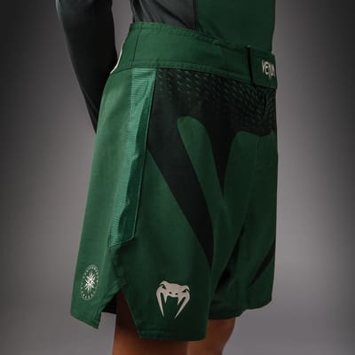 Venum Light Kids Fight Shorts Forest Green / Off White - 10 Jaar