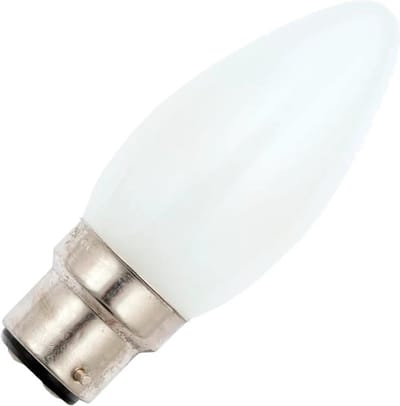 Schiefer Ba22d Kaars Gloeilamp | 60W 2700K 635lm 230V Mat | Dimbaar