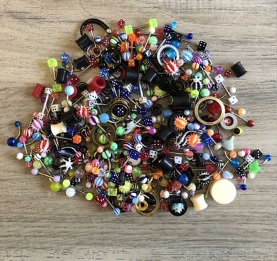 Piercing Mix Zak – 250 gram Gevarieerd en Stijlvol Piercings , navel, tong, tepel, oor piercings