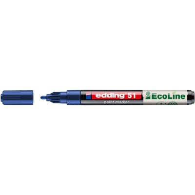 Paintmarker edding 51 EcoLine op waterbasis 1-2mm blauw