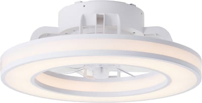 Brilliant Mondello - Plafondventilator - Met verlichting - Ø 41,5 cm - LED 26W - Wit en RGB kleuren - Dimbaar - Wit - Zeer stil