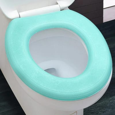 Waterdichte Zachte Toiletbril Badkamer Wasbare Closetzitting Mat Pad Kussen O-vorm Toiletbril Bidet Toiletbril Accessoires groen