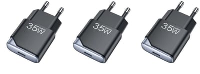 3 stuks OneOne 35W snellader met USB C poort. PD PPS Quick Charge lader. Platte GAN oplader adapter past op Apple iPhone 15, iPhone 15 Plus, 15 Pro, 15 Pro Max, iPhone 16, 16 Plus, 16 Pro, iPhone 17, 17 Air, 17 Pro, 17 Ultra