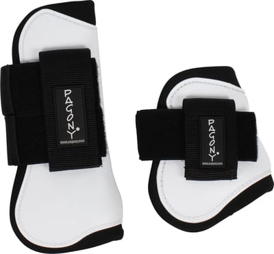 Pagony Pro Velcro Pees- En Kogelbeschermerset - Maat: Pony - Wit - Kunststof
