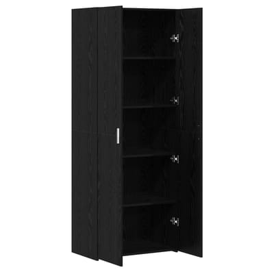 vidaXL - Highboard - Zwart - Eiken - 70 - x - 42,5 - x - 185 - cm