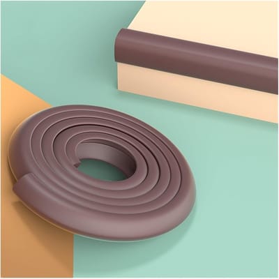 Schuim Veiligheidsstrips - Hoekbeschermer Pad - Meubels Beveiligen - Hoge Dichtheid Schuim - 2 Meter - Bruin