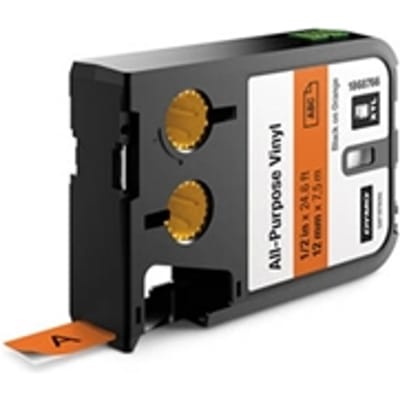 DYMO 1868766 XTL tape vinyl zwart op oranje 12mm (origineel)