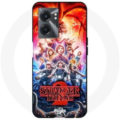 Hoesje - Maniacase - Realme V23 - Zwart - Flexibel - Stranger Things seizoen 2