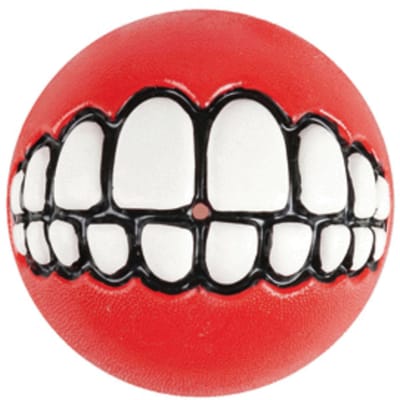 Rogz Grinz - Medium Harde Bal voor Honden - Rood