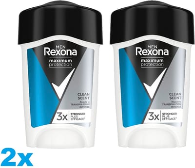 Rexona Men - Deodorant Stick - Maximum Protection Clean Scent - Anti-transpirant - 45 ml - Voordeelverpakking - 2 stuks