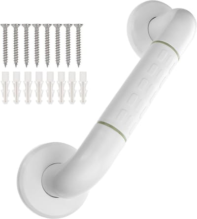 Douche Leuning - 30 cm badkamer anti-val leuning - met antislip handgreep en lichtgevende cirkel badleuning - veiligheidsgreep - geschikt voor kinderen, ouderen, gehandicapten