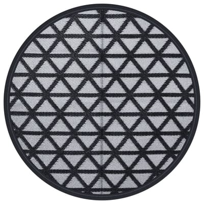 vidaXL - Buitenkleed - ARAKIL - Ø120 - cm - polypropeen - zwart